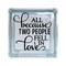All Because Two People Fell In Love Marriage Wedding Inspirational Vinyl Decal For Glass Blocks, Car, Computer, Wreath, Tile, Frames, Any product 1